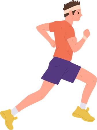 Man sprinter running  Illustration