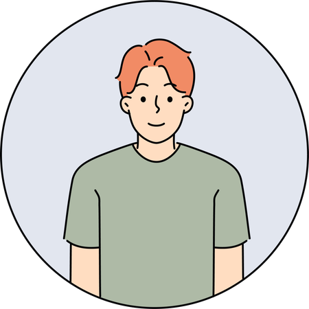 Man standing and smiling  Illustration