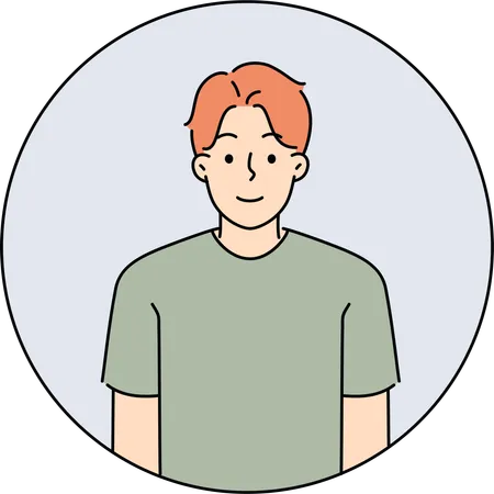 Man standing and smiling  Illustration