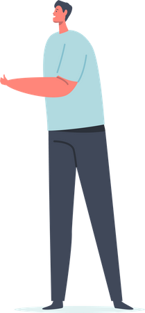Man standing and Speaking  Illustration