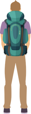 Man Standing Backwards  Illustration