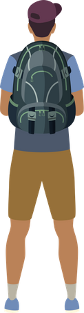 Man Standing Backwards  Illustration