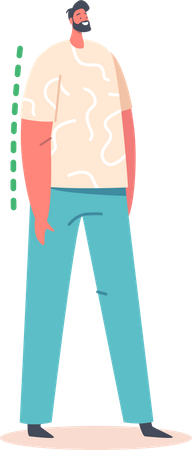 Man standing in correct Position Illustration