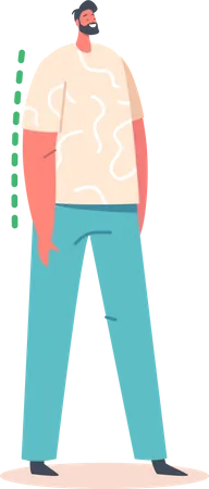 Man standing in correct Position Illustration