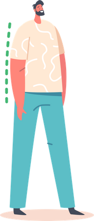 Man standing in correct Position  Illustration