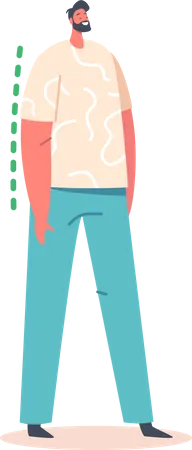 Man standing in correct Position  Illustration