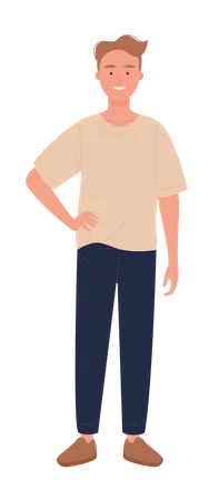 Man standing in pose  Illustration