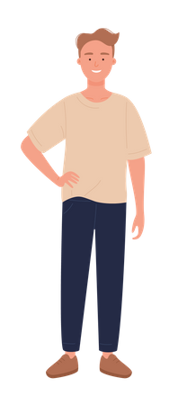 Man standing in pose  Illustration