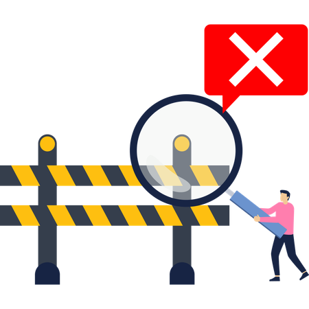 Man standing near search yielded no results  Illustration