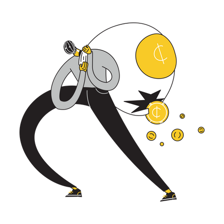 Man stealing money  Illustration