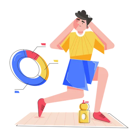 Man Stretching  Illustration