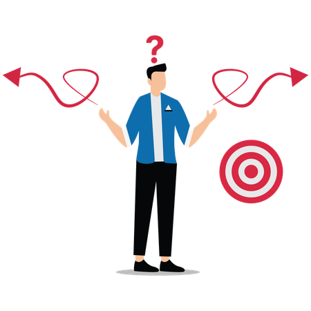 Man Strives and reaches goal  Illustration