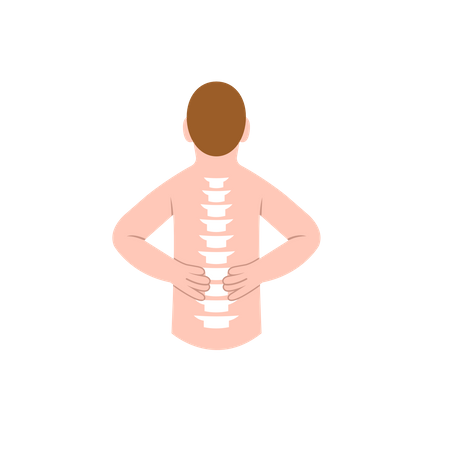 Man suffering from Osteoporosis  Illustration