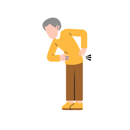 Man suffering from Osteoporosis  Illustration