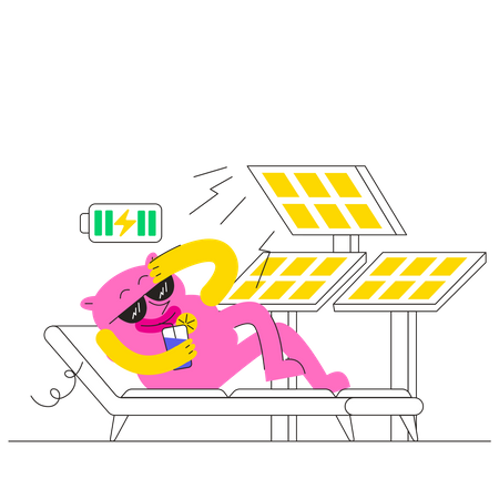 Man suffering heat Exhaustion  Illustration