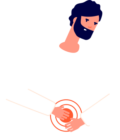 Man suffering stomach pain  Illustration