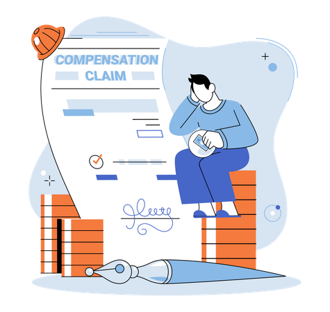 Man taking for health insurance  Illustration