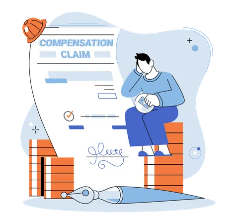 Man taking for health insurance  Illustration