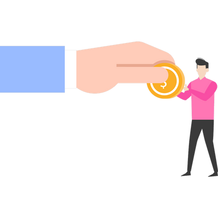 Man taking money  Illustration