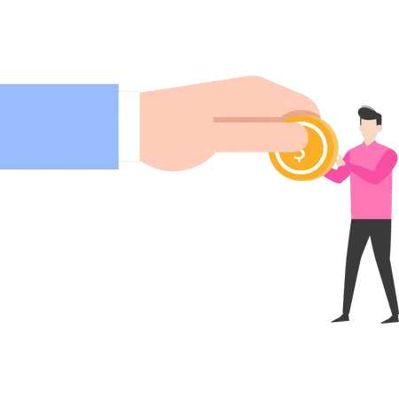 Man taking money  Illustration