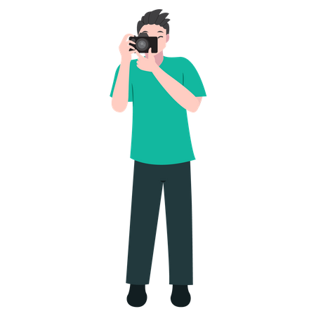 Man Taking Photos  Illustration