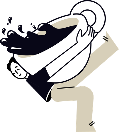 Man taking take away coffee  Illustration