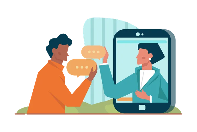 Discussion Concept Characters With A Dialog Bubble Group Of Business People Communication Succesful Negotiation Or Misunderstanding Flat Vector Illustration Illustration