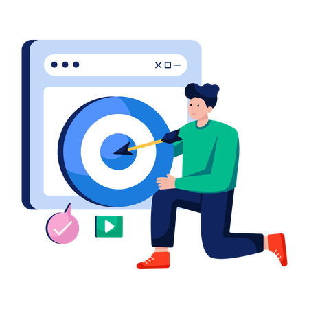 Man Targets new website  Illustration