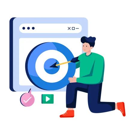 Man Targets new website  Illustration