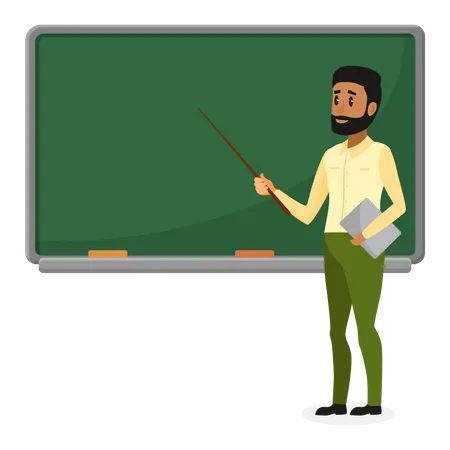Man teacher teaching in class  Illustration