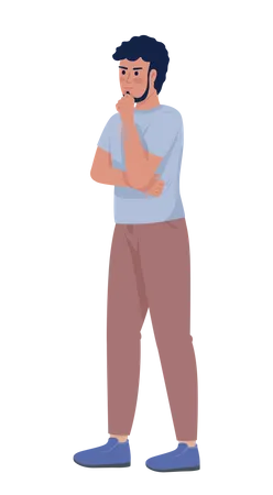 Man thinking about decision  Illustration