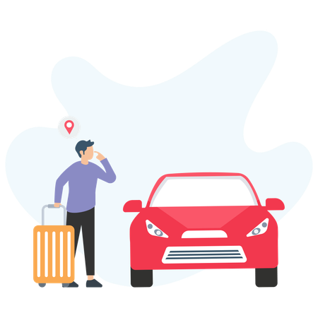 Man thinking about Tour Planning  Illustration