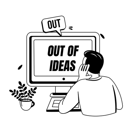 Man Thinking  Illustration