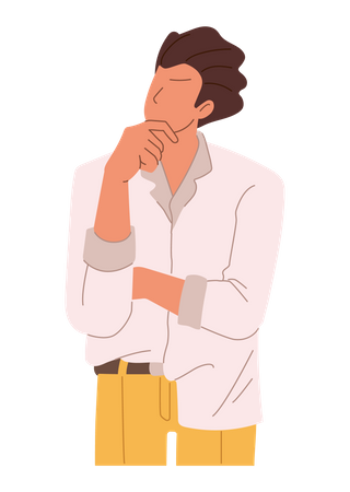 Man thinking something  Illustration