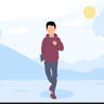 man travelling illustration free download