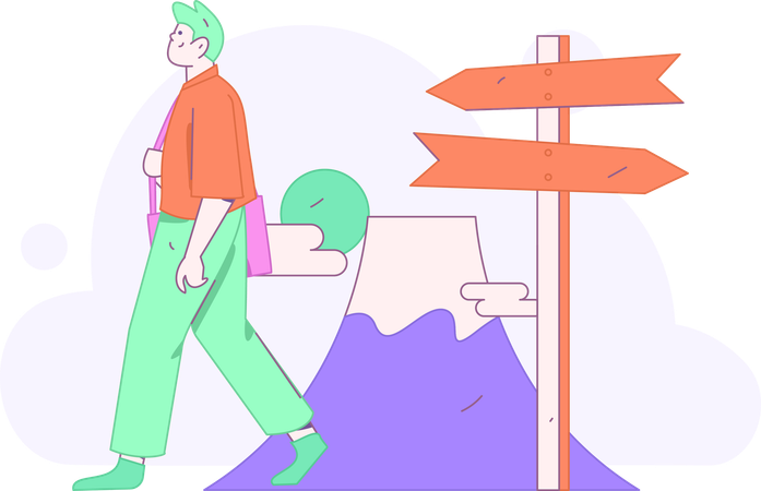 Man travelling  Illustration