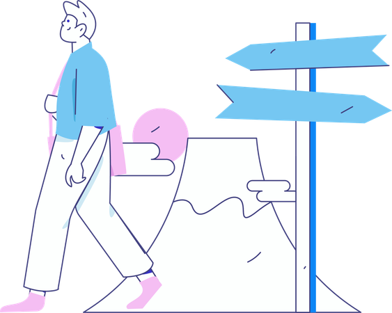 Man travelling  Illustration