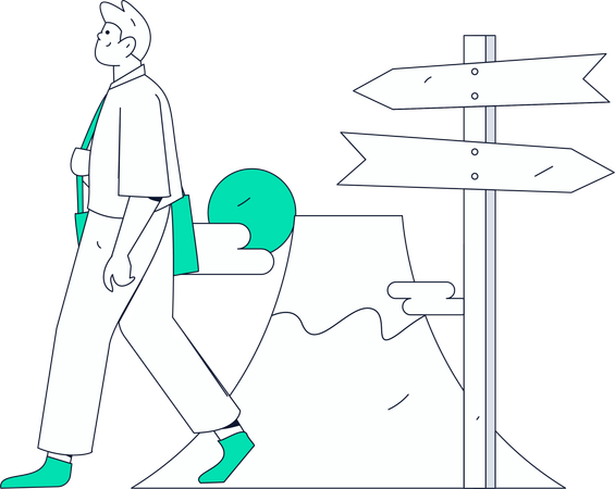 Man travelling  Illustration