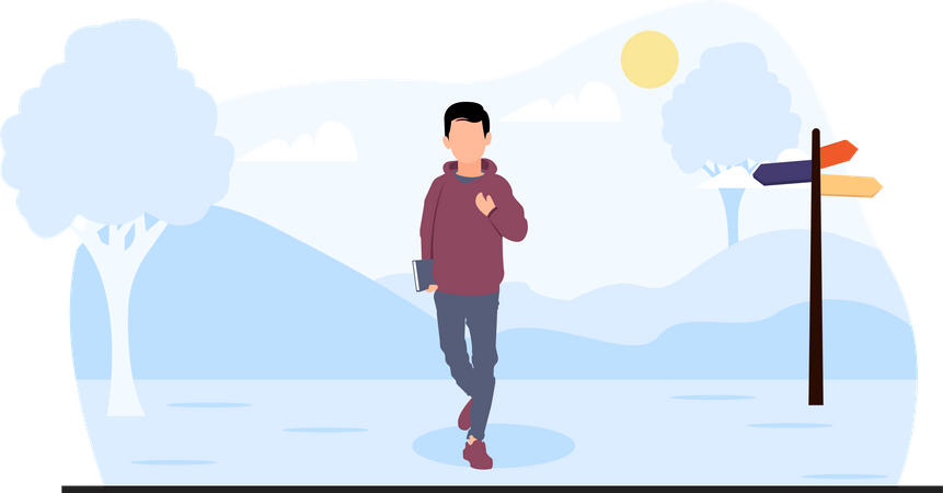 Man travelling  Illustration