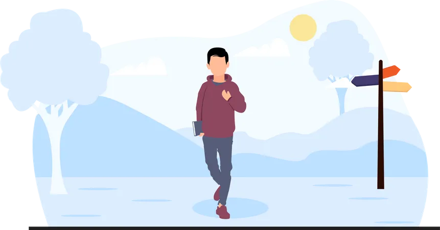 Man travelling  Illustration