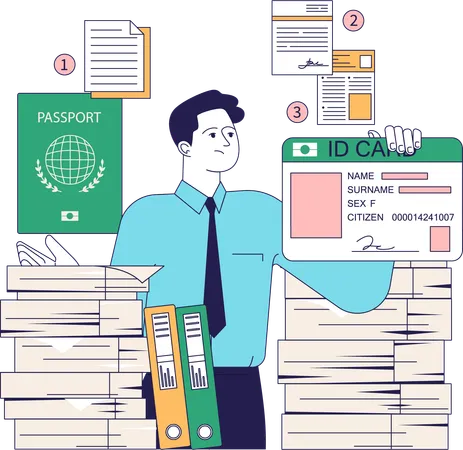 Man under workload  Illustration