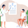 illustrations of vision checkup