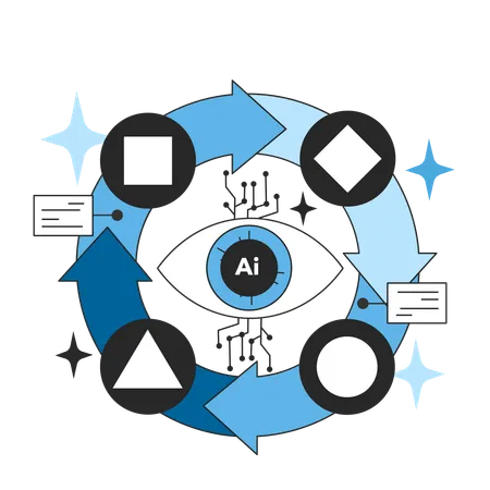 Adaptability To Changes As An Artificial Neural Network Benefit Self Learning Computing System For Data Processing Deep Machine Learning Modern Technology Flat Vector Illustration Illustration