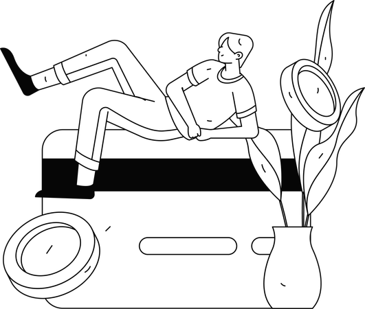 Man using card payment for convenience  Illustration