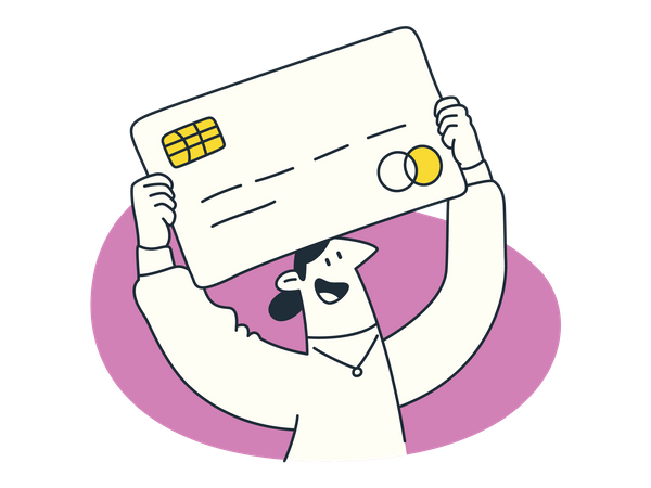 Man using credit card for payment  Illustration