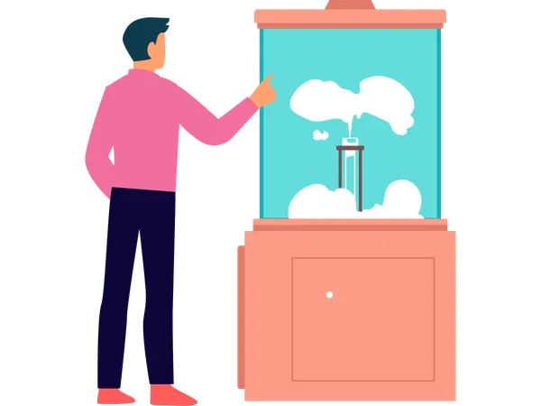 Man using cryopreservation  Illustration