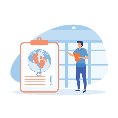 Man using green electricity windmills and solar panels  Illustration