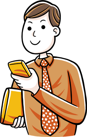 Man using mobile  Illustration