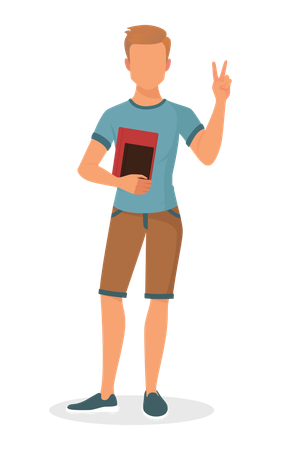 Man Using Smartphone  Illustration