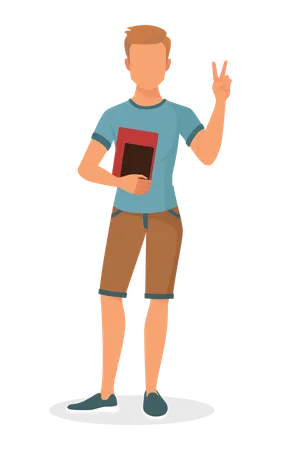 Man Using Smartphone  Illustration
